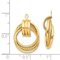 14k Polished Fancy Earring Jackets-T760