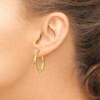 14k Polished 2.5mm Lightweight Tube Hoop Earrings-T932L