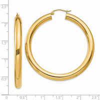 14k Yellow Polished 5mm Lightweight Hoop Earrings-T957L