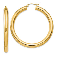 14k Yellow Polished 5mm Lightweight Hoop Earrings-T957L