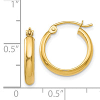 14k Polished Hoop Earring-TA231