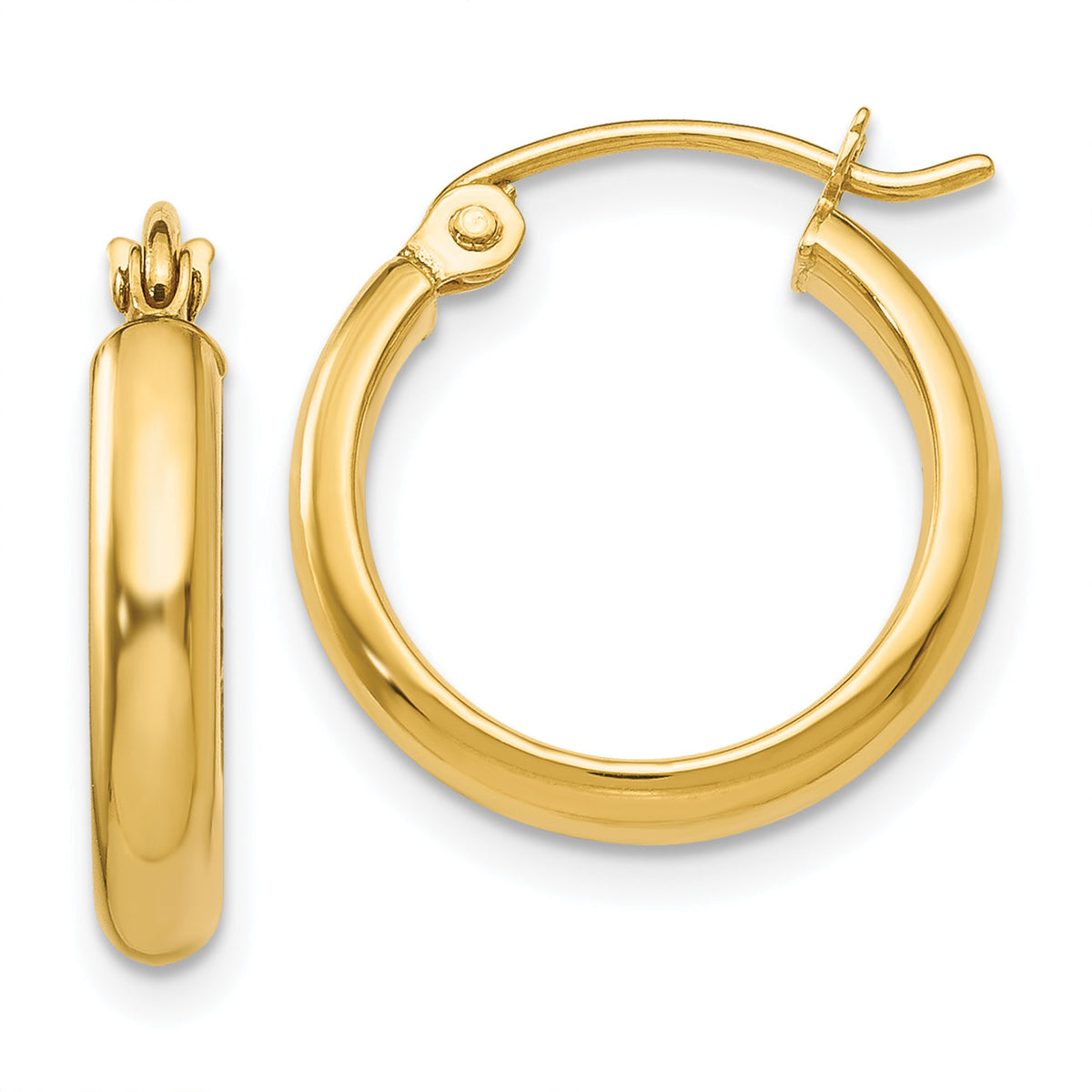 14k Polished Hoop Earring-TA231