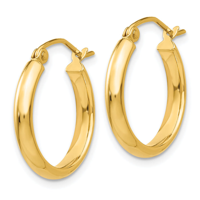 14k Polished Hoop Earring-TA232