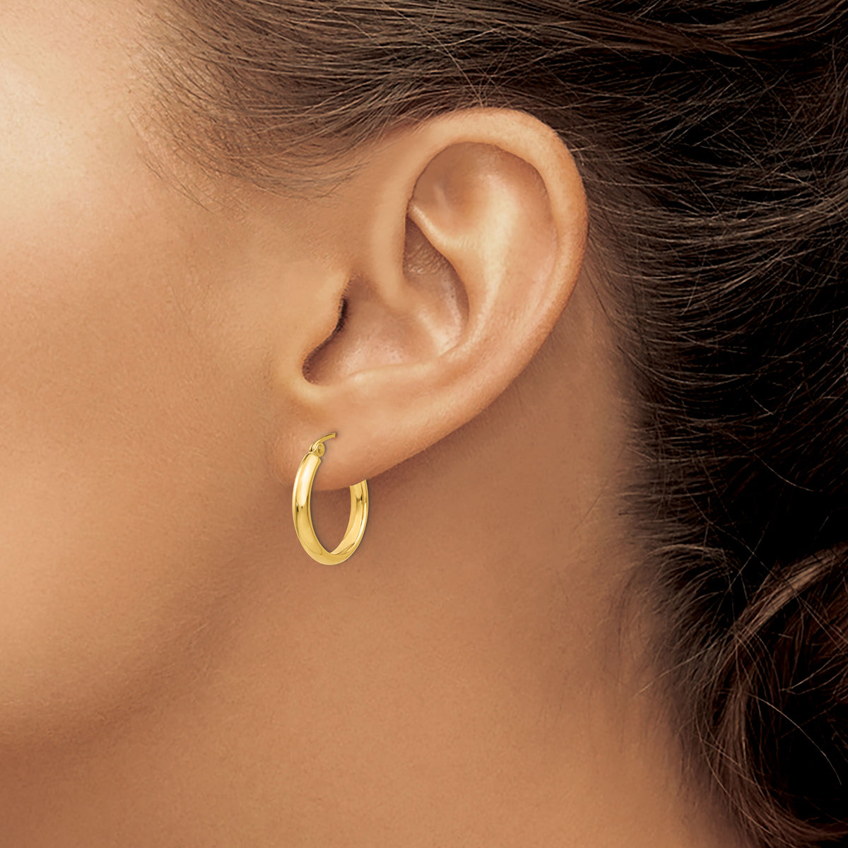 14k Polished Hoop Earring-TA232