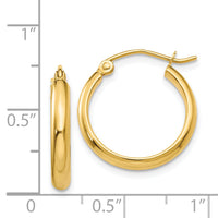 14k Polished Hoop Earring-TA232