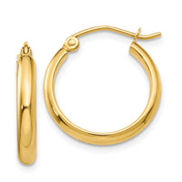 14k Polished Hoop Earring-TA232