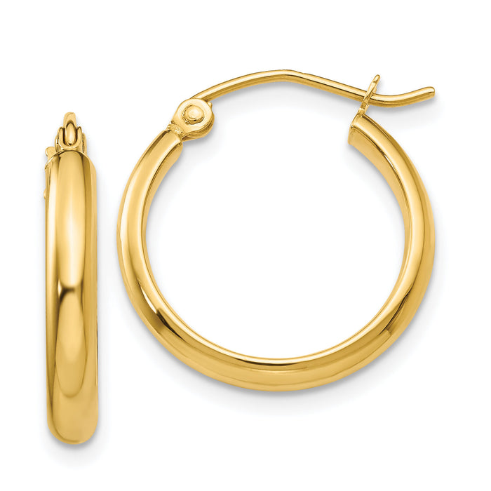 14k Polished Hoop Earring-TA232