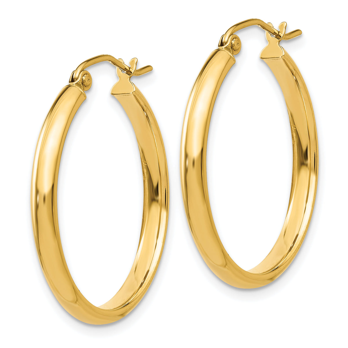 14k Polished Hoop Earring-TA233