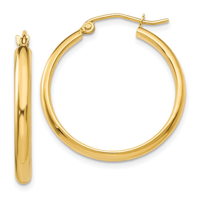 14k Polished Hoop Earring-TA233