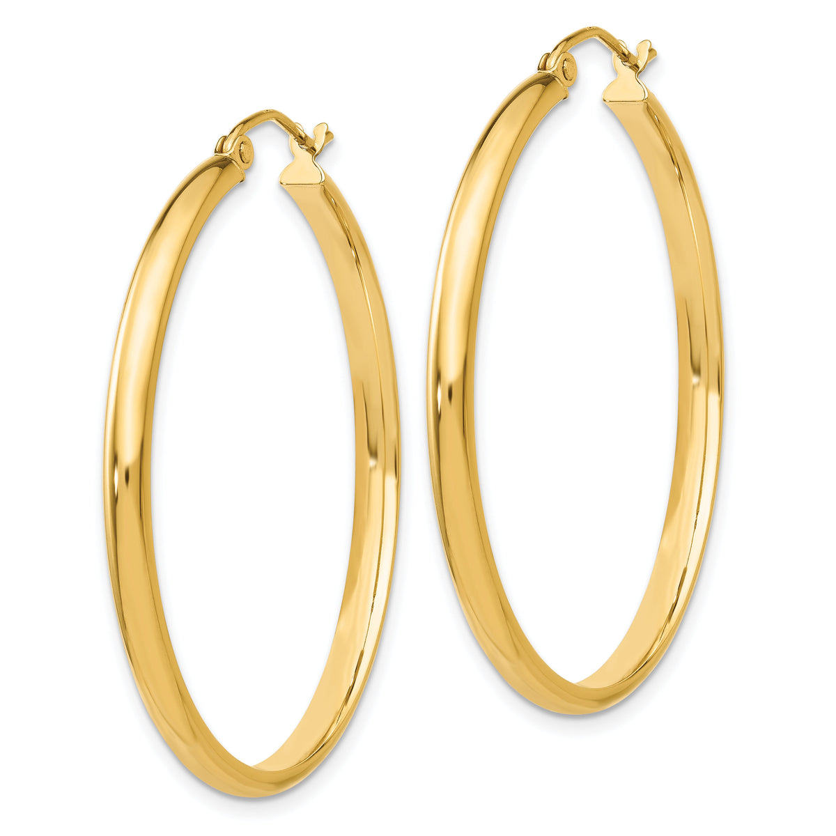 14k Polished Hoop Earring-TA235