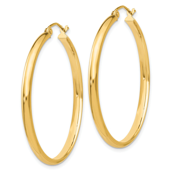 14k Polished Hoop Earring-TA235
