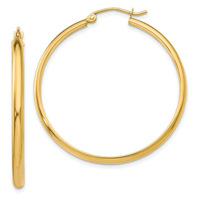 14k Polished Hoop Earring-TA235
