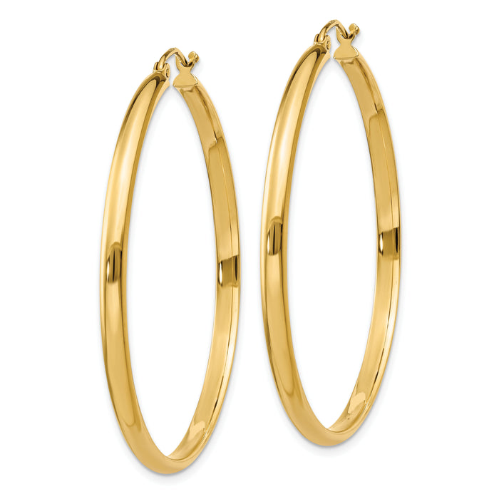 14k Polished Hoop Earring-TA236