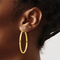 14k Polished Hoop Earring-TA236