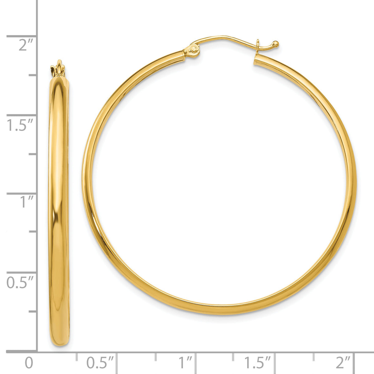14k Polished Hoop Earring-TA236