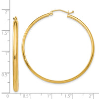 14k Polished Hoop Earring-TA236