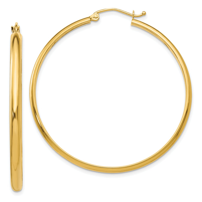 14k Polished Hoop Earring-TA236