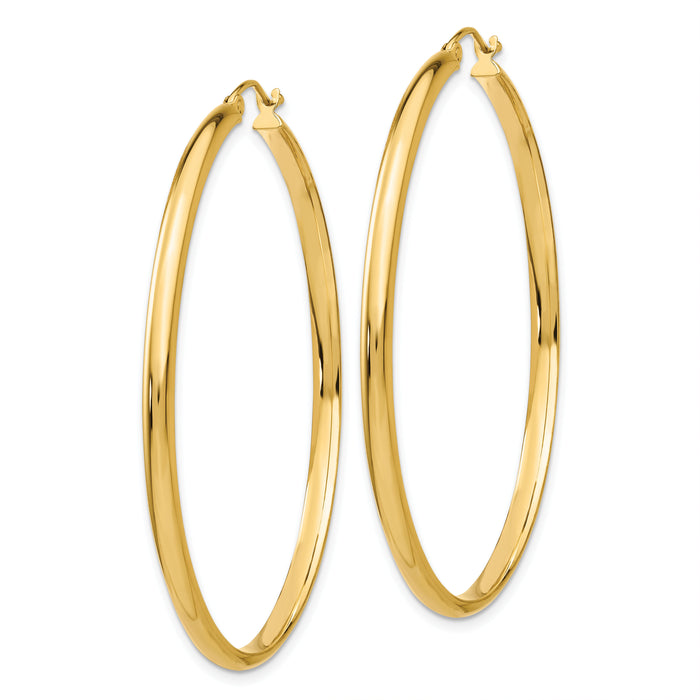 14k Polished Hoop Earring-TA237