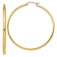 14k Polished Hoop Earring-TA237