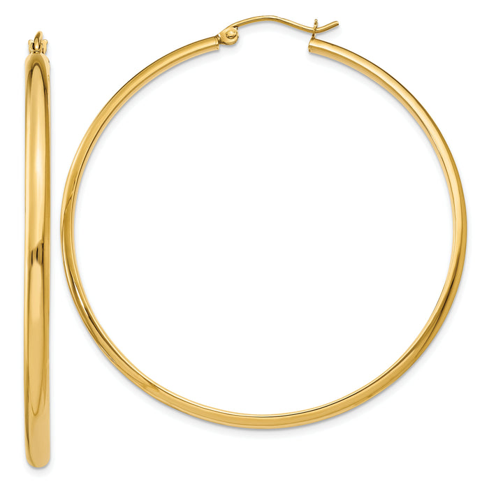 14k Polished Hoop Earring-TA237
