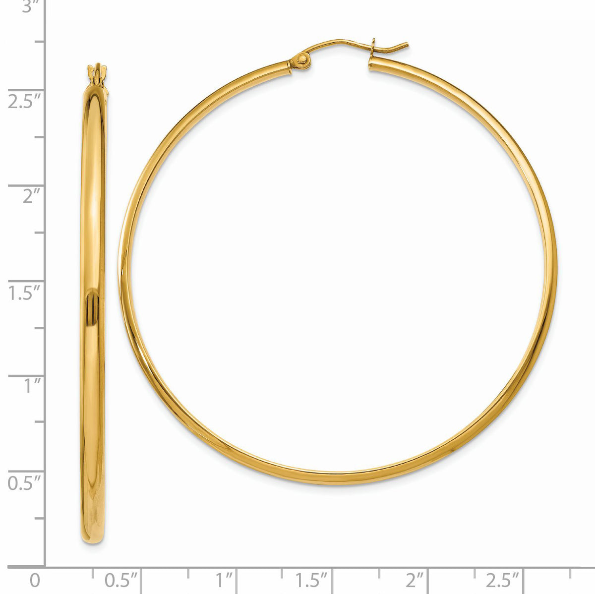 14k Polished Hoop Earring-TA238
