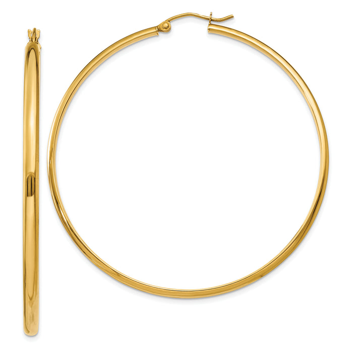14k Polished Hoop Earring-TA238