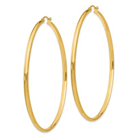 14k Polished Hoop Earring-TA239