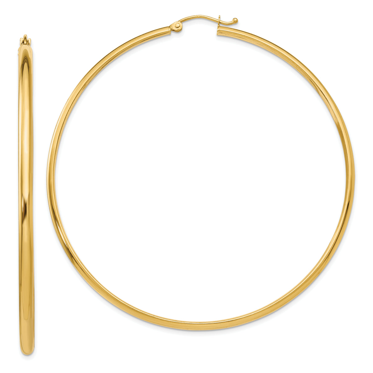 14k Polished Hoop Earring-TA239