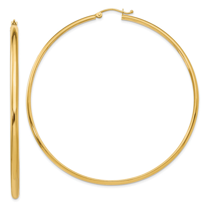 14k Polished Hoop Earring-TA239
