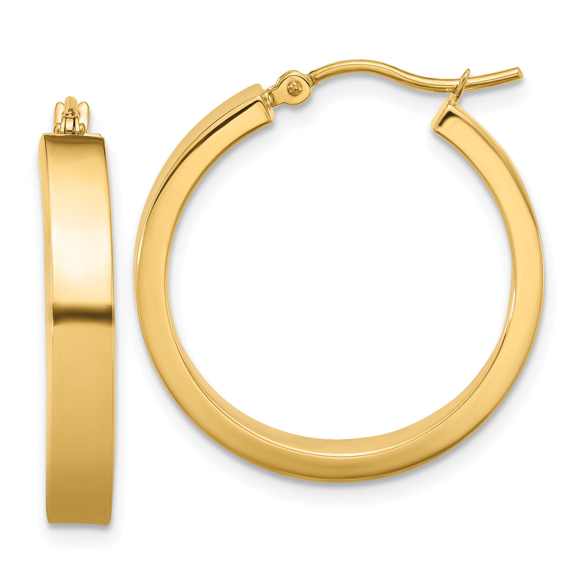 14k Polished Hoop Earring-TA240