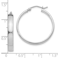 14K White Gold Polished Hoop Earring-TA241W