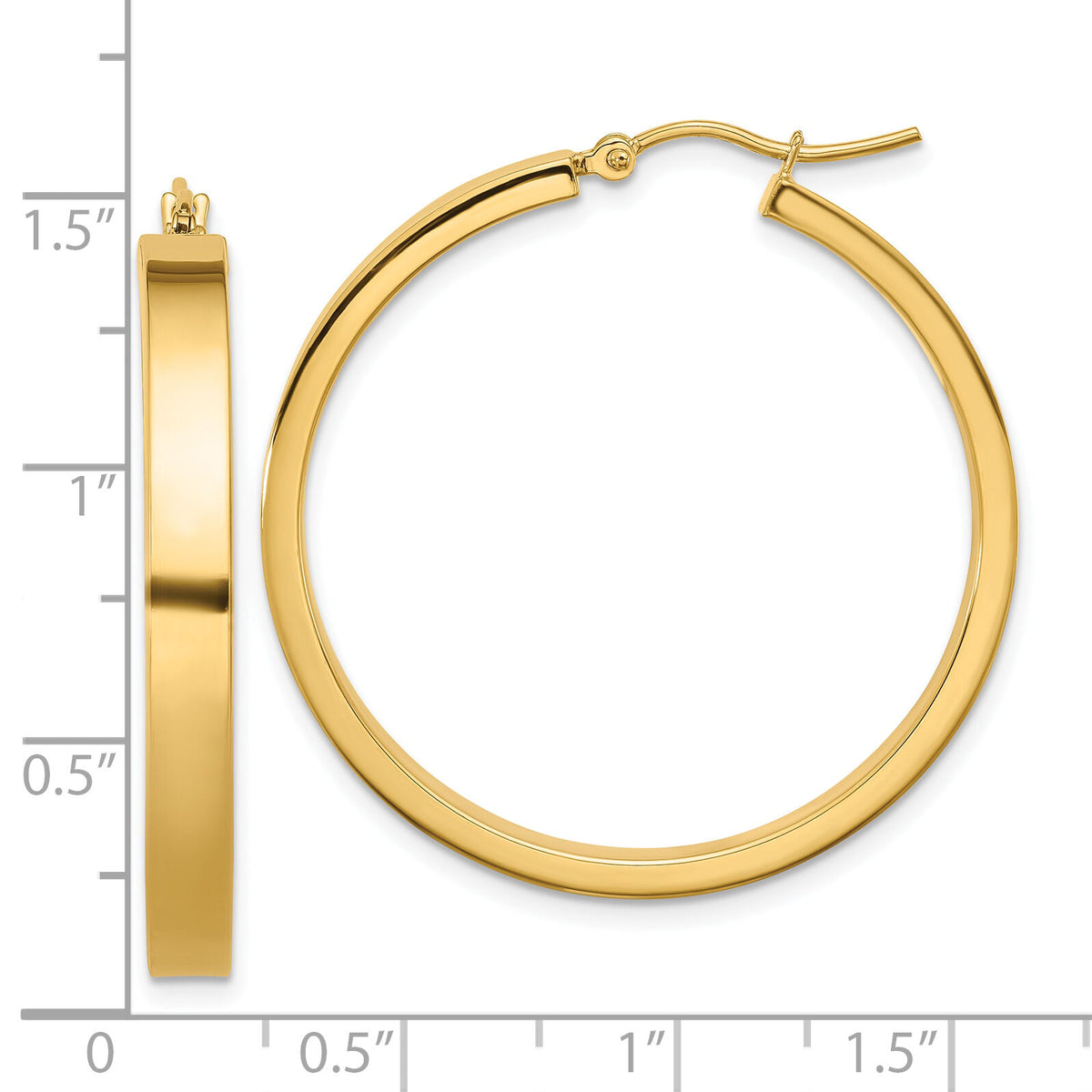 14k Polished Hoop Earring-TA242