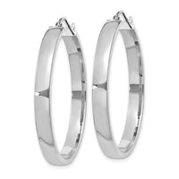 14K White Gold Polished Hoop Earring-TA242W