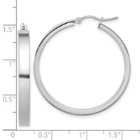 14K White Gold Polished Hoop Earring-TA242W