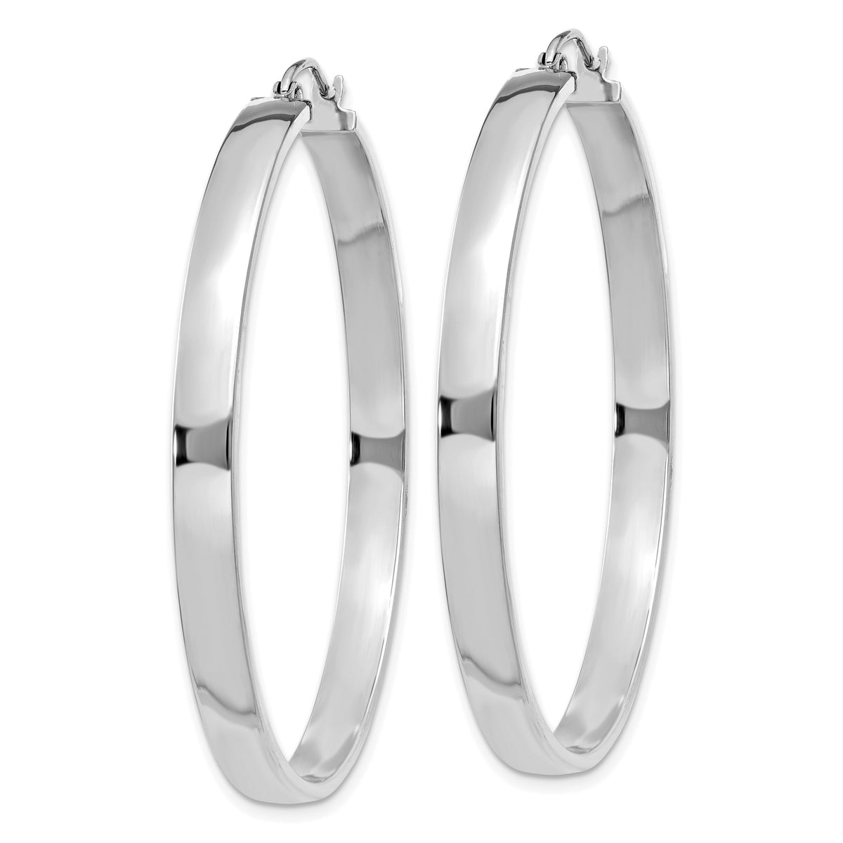 14K White Gold Polished Hoop Earring-TA243W