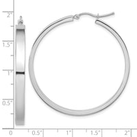14K White Gold Polished Hoop Earring-TA243W