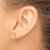 14k Gold Polished Arrow Post Earrings-TC1006