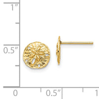 14K Sand Dollar Post Earrings-TC1022