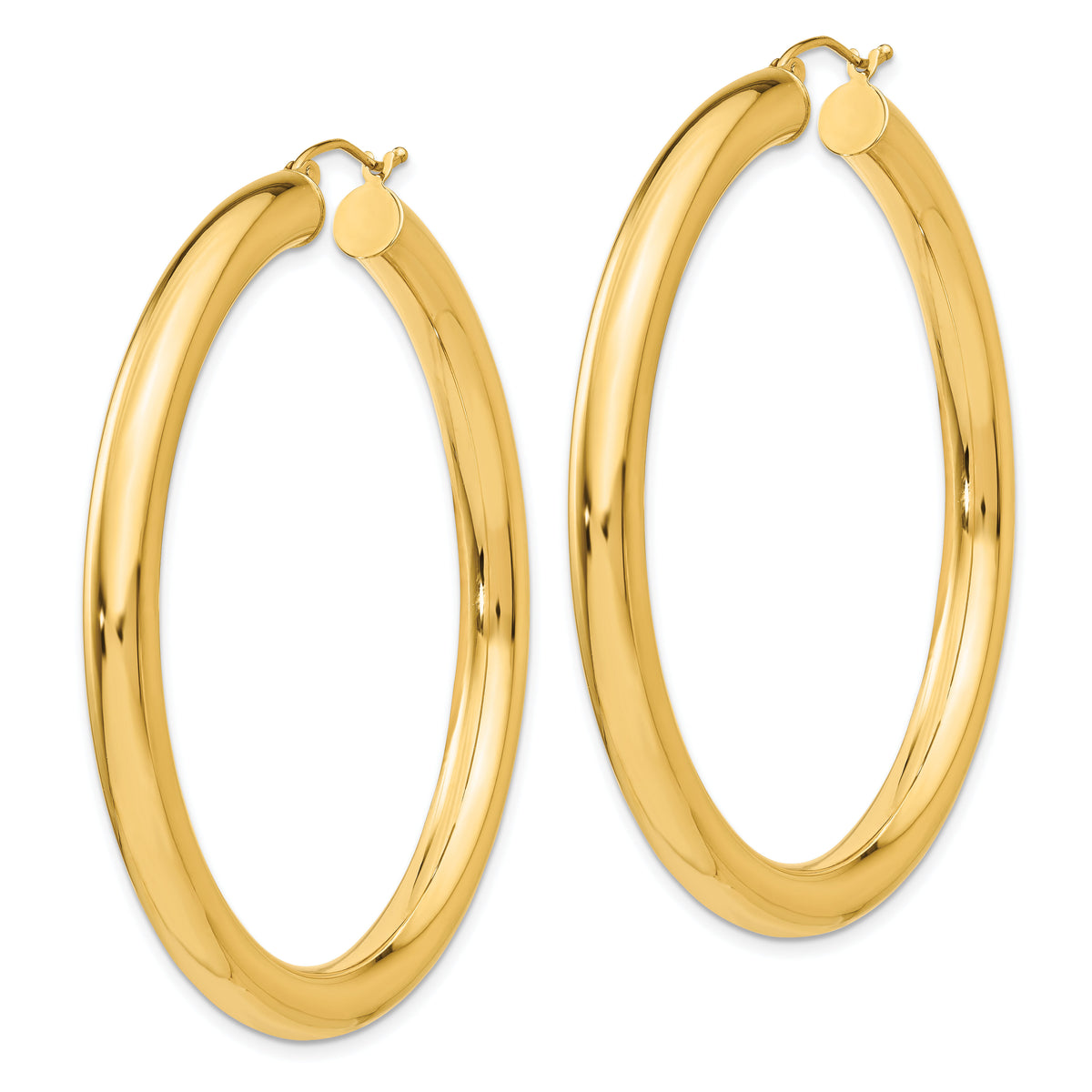 14k Polished 5mm Lightweight Hoop Earrings-TC193L