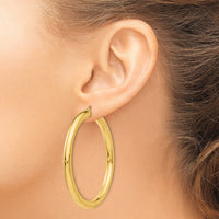 14k Polished 5mm Lightweight Hoop Earrings-TC193L