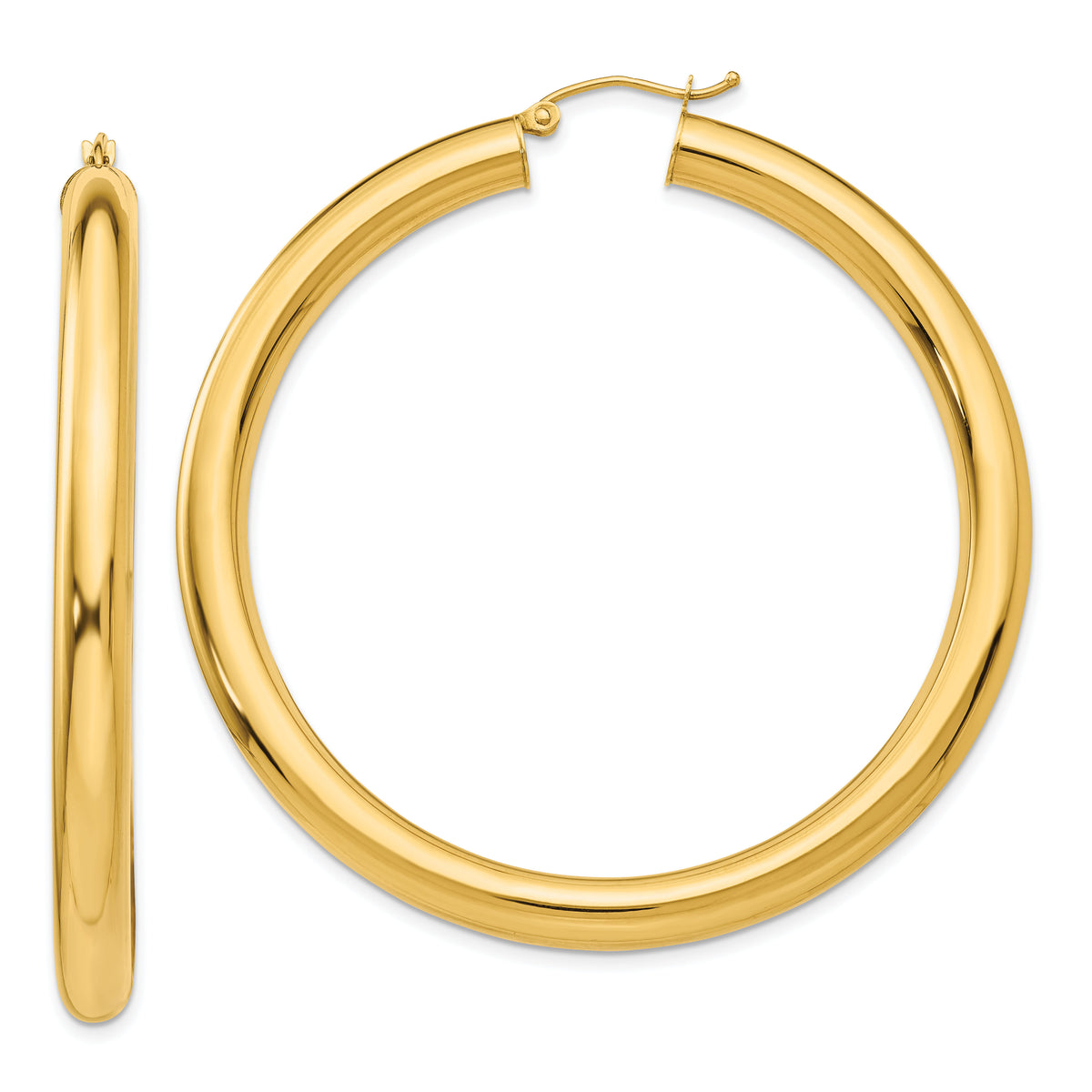 14k Polished 5mm Lightweight Hoop Earrings-TC193L