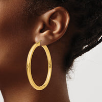 14k Polished 5mm Lightweight Hoop Earrings-TC194L
