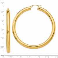 14k Polished 5mm Lightweight Hoop Earrings-TC194L