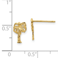 14k Palm Tree Post Earrings-TC566