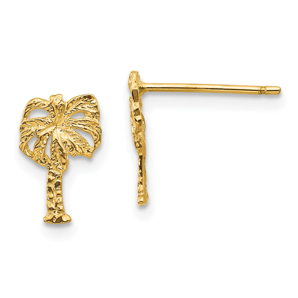 14k Palm Tree Post Earrings-TC566