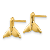14k Whale Tail Post Earrings-TC593