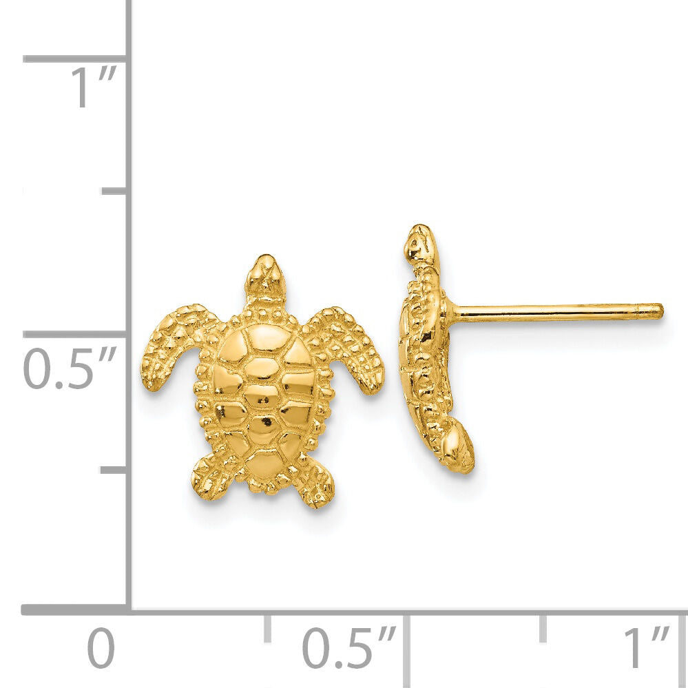 14k Sea Turtle Post Earring-TC604