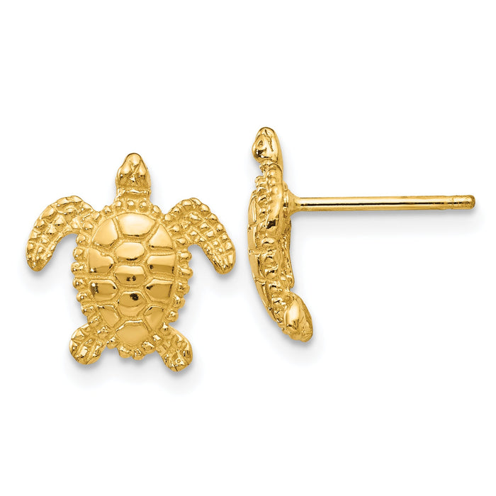14k Sea Turtle Post Earring-TC604