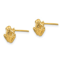 14k Mini Frog Post Earrings-TC605
