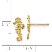 14K Mini Left and Right Seahorse Post Earrings-TC610